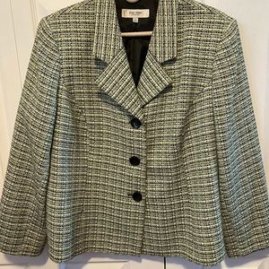 Black, white and bright green Blazer